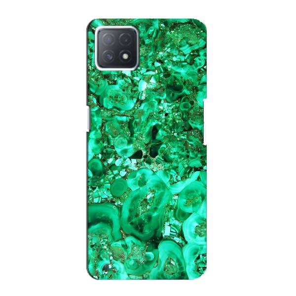 Мраморний чехол на Oppo a73 (5G) (VPrint) – Салатовий Мрамор