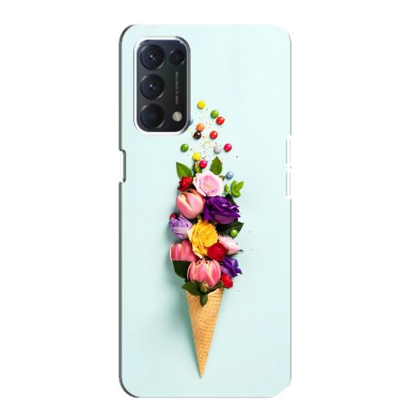 Чохли з тематикою "КВІТИ" на OPPO A74 – Квітка-морозиво