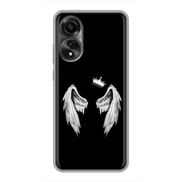 Чохол (Корона на чорному фоні) для Оппо А78 (4G) – Крила і корона