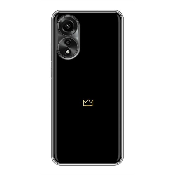 Чохол (Корона на чорному фоні) для Оппо А78 (4G) – Міні корона