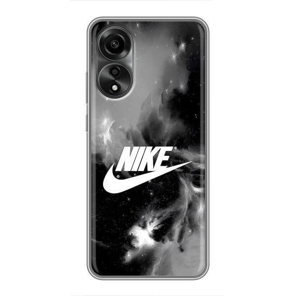 Чехол с логотипом Найк на OPPO A78 (4G) – Найк дымчатый