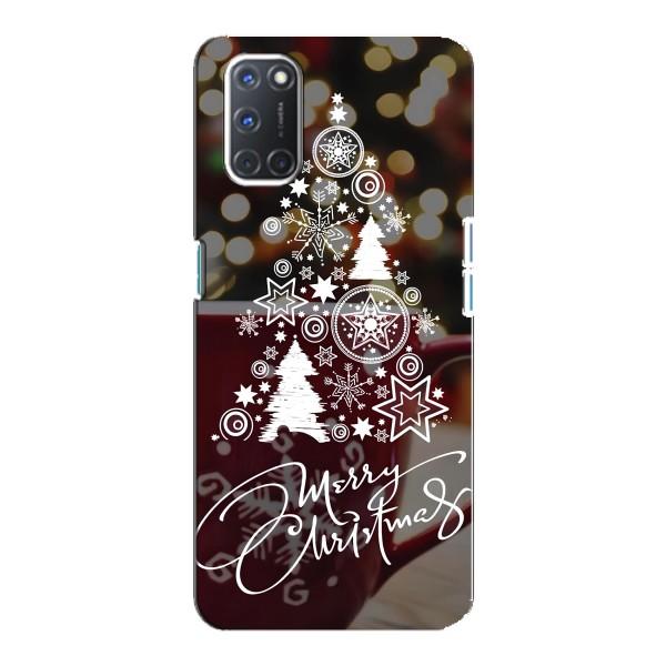 Рождественские Чехлы для Oppo A92 (VPrint) – Елочка узорная