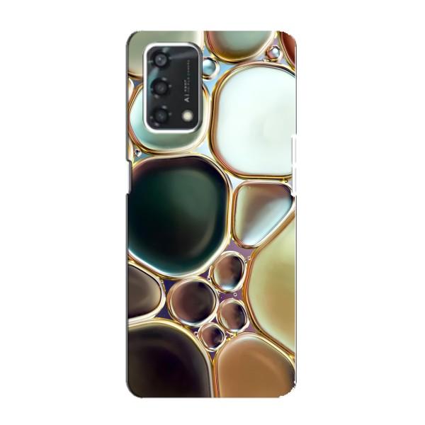 Мраморный чехол на Oppo A95 (VPrint) – Радужный Мрамор