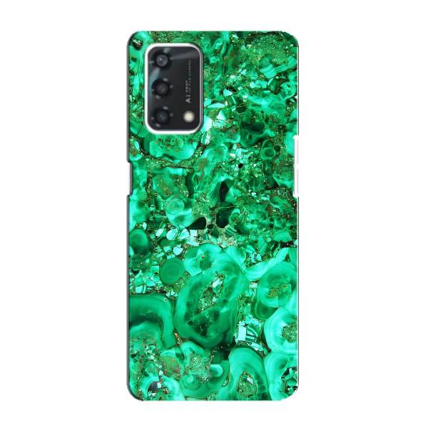 Мраморный чехол на Oppo A95 (VPrint) – Салатный Мрамор