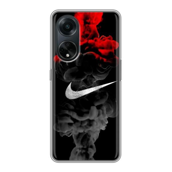 Чехол с логотипом Найк на Oppo A98 – Найк на черном