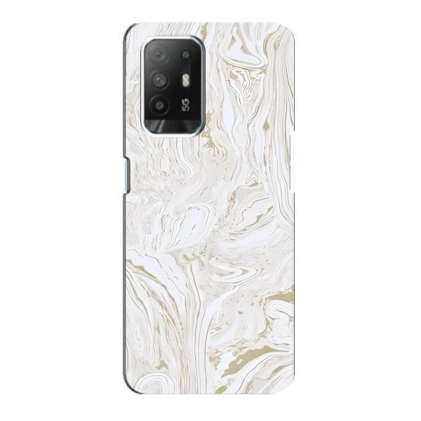 Мраморный чехол на Oppo F19 Pro Plus 5G (VPrint) – Белый мрамор