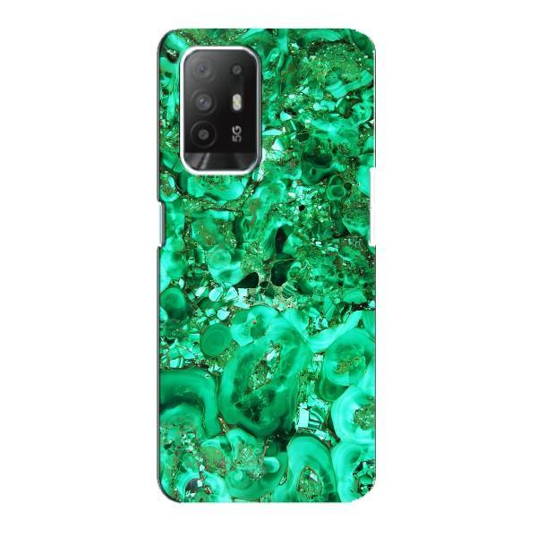 Мраморный чехол на Oppo F19 Pro Plus 5G (VPrint) – Салатный Мрамор