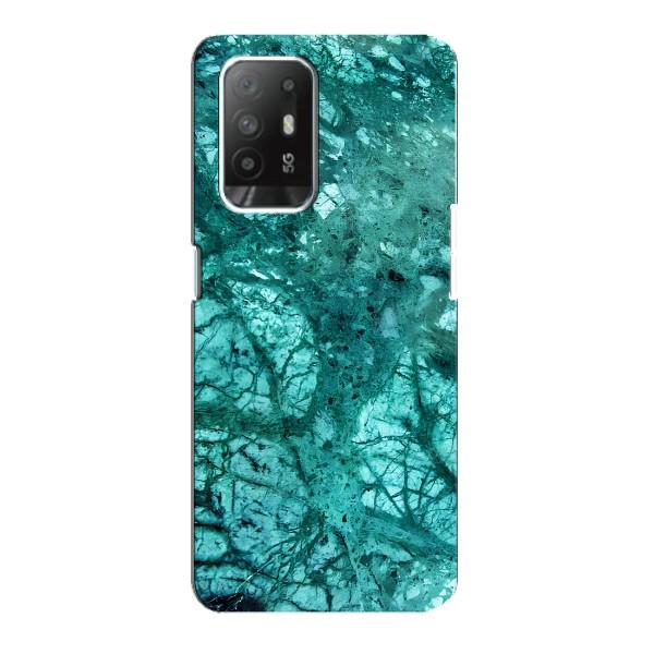 Мраморный чехол на Oppo F19 Pro Plus 5G (VPrint) – Зеленый мрамор