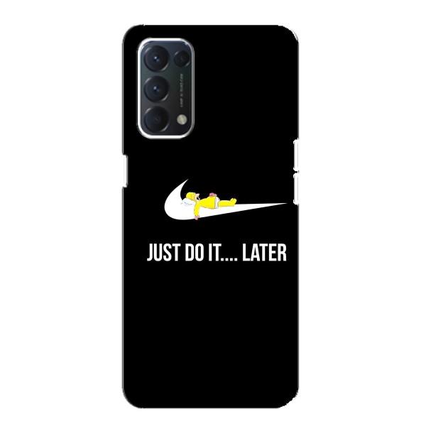 Чохол з логтипом Найк на Oppo F19 – Nike just do it