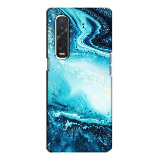 Мраморный чехол на Oppo Find X2 (VPrint) – Голубой мрамор