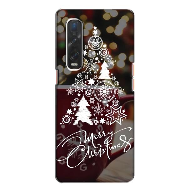 Різдвяні Чохли для Oppo Find X2 (VPrint) – Ялинка яскрава
