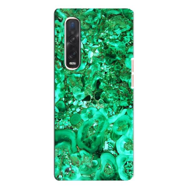 Мраморный чехол на Oppo Find X3 Pro (VPrint) – Салатный Мрамор