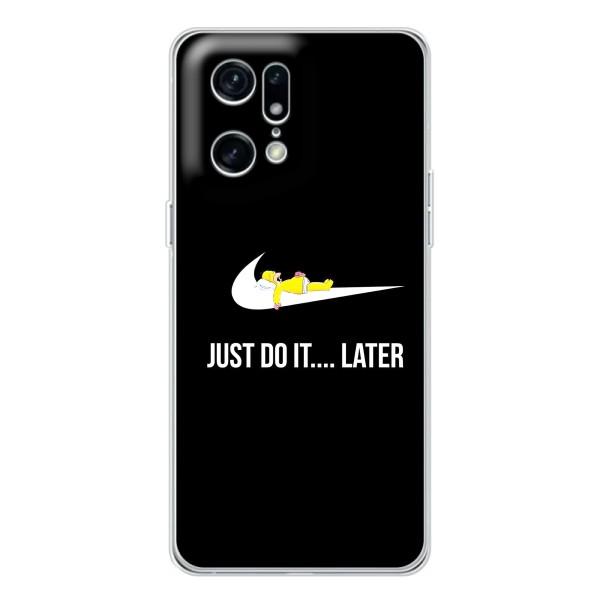 Чехол с логотипом Найк на OPPO Find X5 Pro – Nike just do it