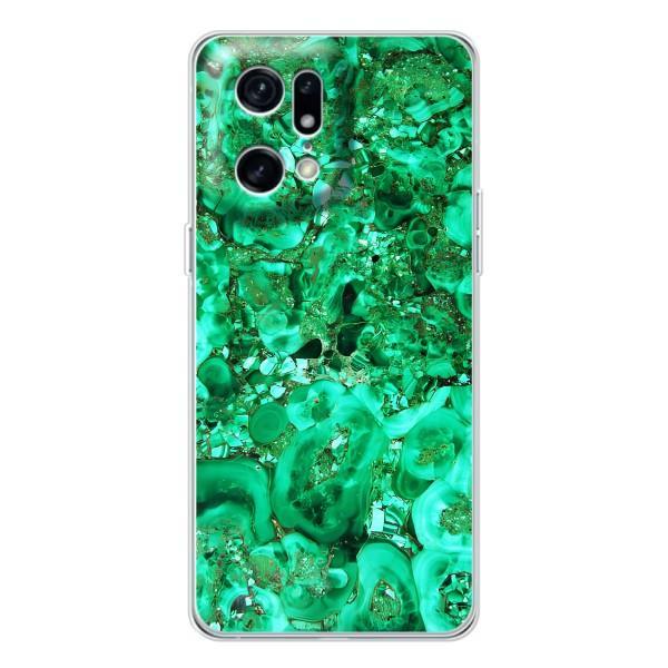 Мраморний чехол на OPPO Find X5 Pro (VPrint) – Салатовий Мрамор