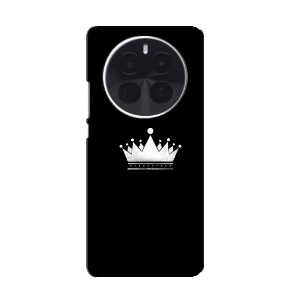 Чехол (Корона на чёрном фоне) для ОППО Find X8 Pro – Белая корона