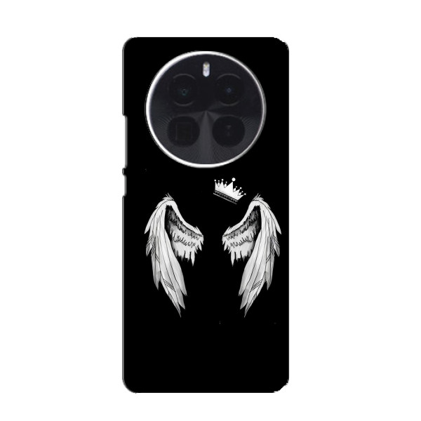 Чехол (Корона на чёрном фоне) для ОППО Find X8 Pro – Крылья и корона
