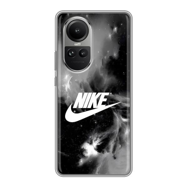 Чехол с логотипом Найк на Oppo Reno 10 Pro – Найк дымчатый