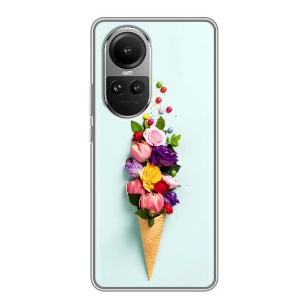 Чехлы с тематикой "ЦВЕТЫ" на Oppo Reno 10 Pro – Цветок-мороженное