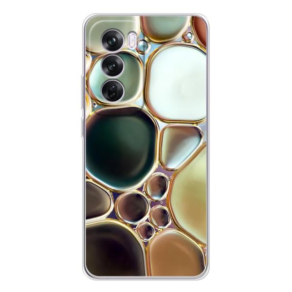 Мраморный чехол на OPPO Reno 12 Pro (VPrint) – Радужный Мрамор