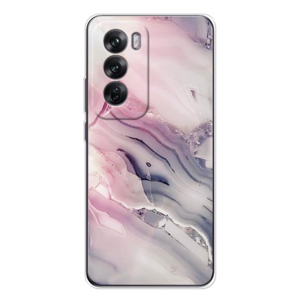 Мраморный чехол на OPPO Reno 12 (VPrint) – Пурпурный Мрамор