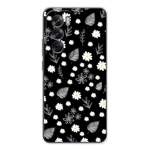 Чехлы с тематикой "ЦВЕТЫ" на OPPO Reno 12 – цветение на чорном
