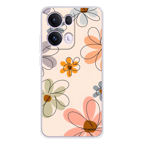 Чехол с цветочным принтом на 

ОПО Reno 13 Про 5G 
 – Разноцветные цветы