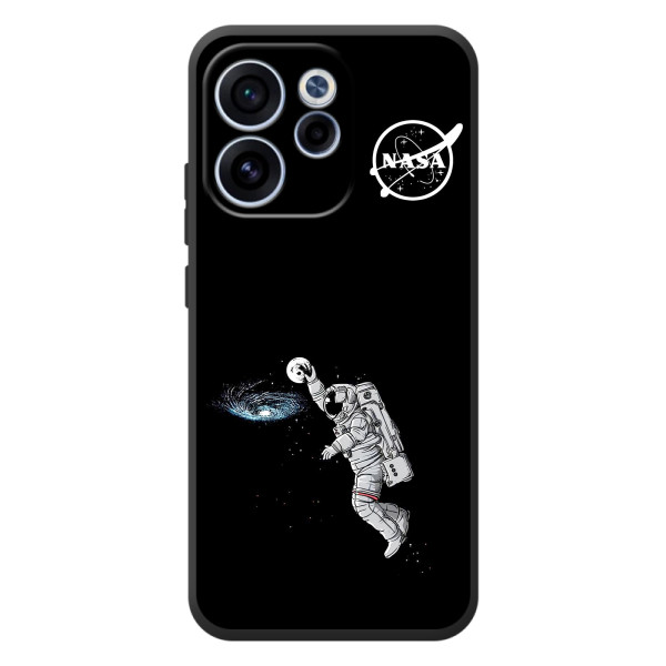 Силіконовый бампер з принтом "Наса" на OPPO Reno 15 F – Космонавт баскетболіст