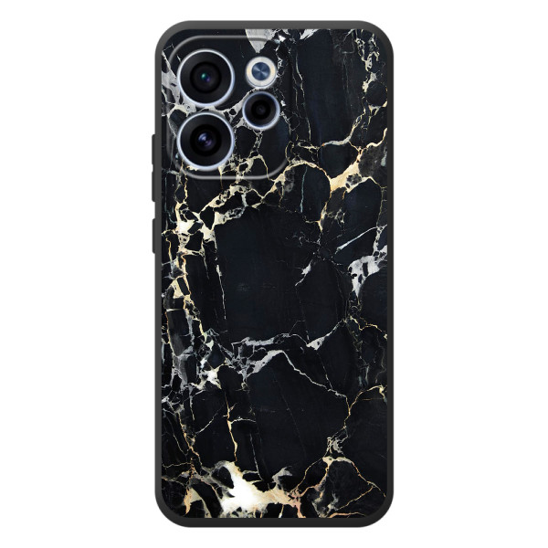Чехол с текстурой Мрамора на ОППО Рено 15 Ф – Чёрный мрамор