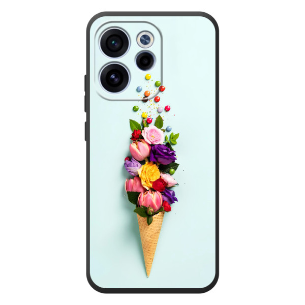 Чохли з тематикою "КВІТИ" на OPPO Reno 15 FS – Квітка-морозиво