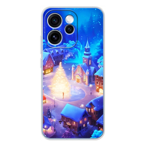 Рождественские Чехлы для OPPO Reno 15 Pro (VPrint) – Рождественский город