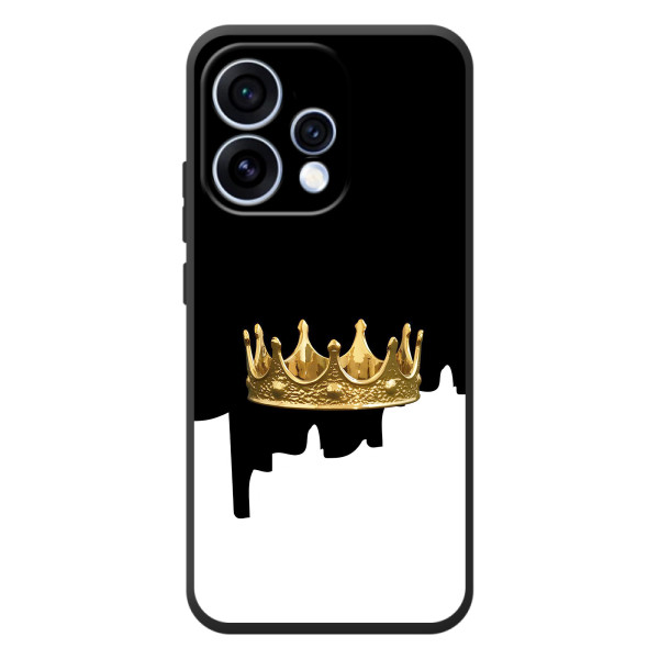 Чохол (Корона на чорному фоні) для 

OPPO Рено 15 – Золота корона