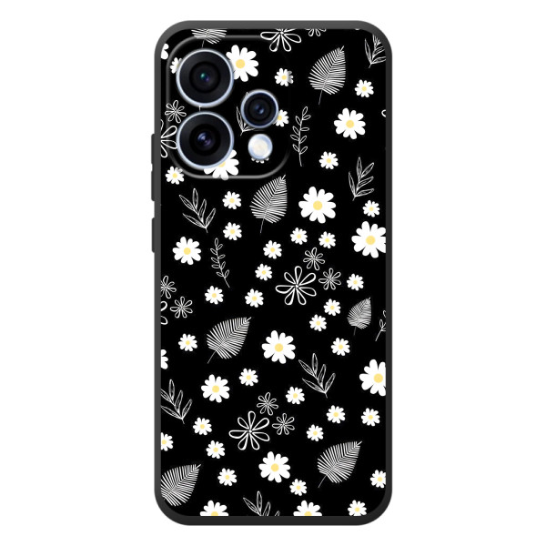 Чохли з тематикою "КВІТИ" на OPPO Reno 15 – цвітіння на чорному