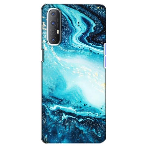 Мраморный чехол на Oppo Reno 3 Pro (VPrint) – Голубой мрамор