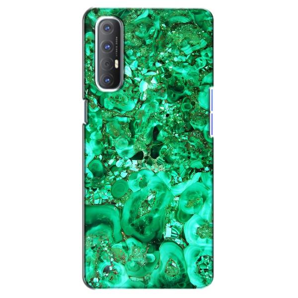 Мраморный чехол на Oppo Reno 3 Pro (VPrint) – Салатный Мрамор