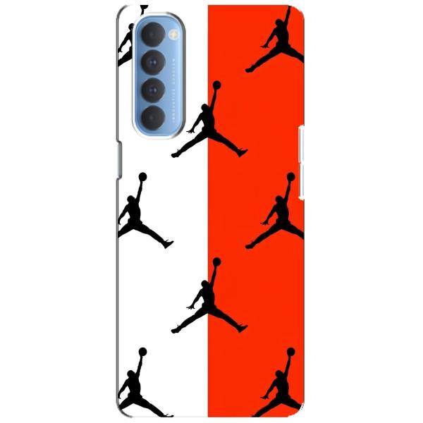 Чехлы для Oppo Reno 4 Pro - с картинкой JORDAN (AlphaPrint) – Лого Джордан