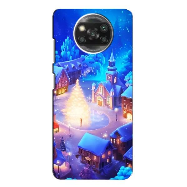 Рождественские Чехлы для Oppo Reno 4 (VPrint) – Рождественский город