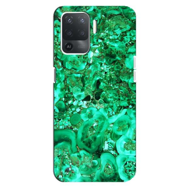 Мраморный чехол на OPPO Reno 5 Lite (VPrint) – Салатный Мрамор