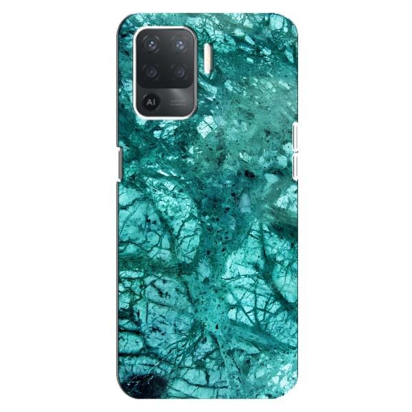 Мраморный чехол на OPPO Reno 5 Lite (VPrint) – Зеленый мрамор