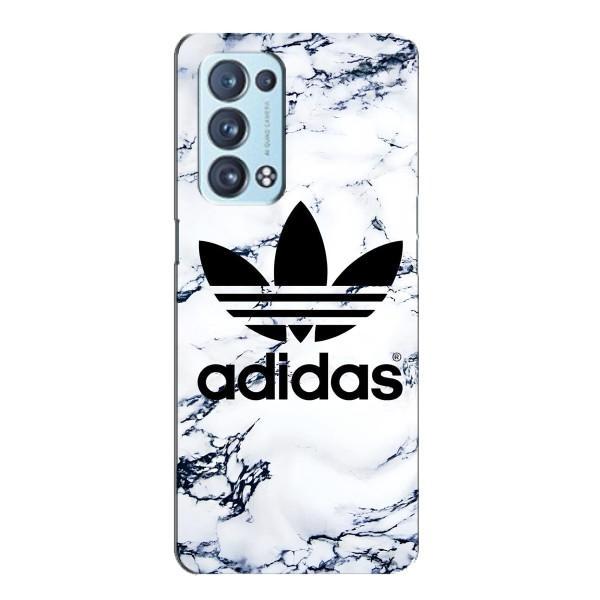 Чехлы Адидас для Oppo Reno6 Pro Plus 5G (AlphaPrint) – Адидас на мраморе