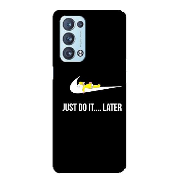 Чохол з логтипом Найк на Oppo Reno6 Pro Plus 5G – Nike just do it