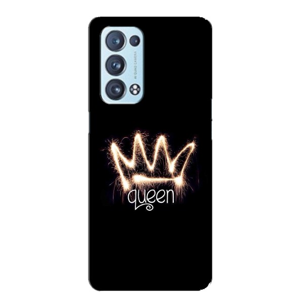 Чехол (Корона на чёрном фоне) для Оппо Рено 6 Про (5G) – Корона