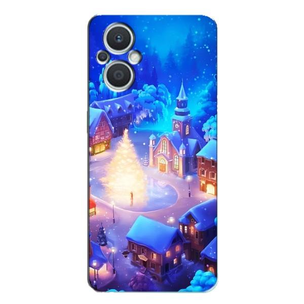 Рождественские Чехлы для Oppo Reno7 Lite (5G) (VPrint) – Рождественский город