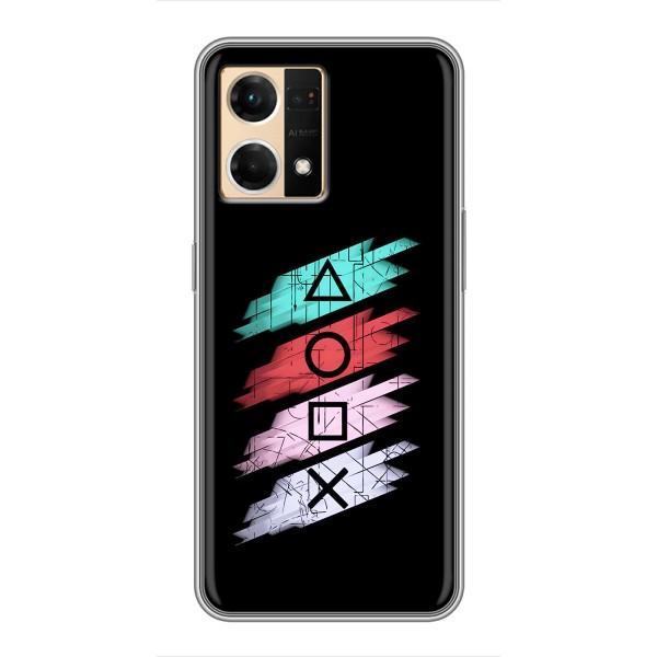 Чехол КИБЕРСПОРТ для Oppo Reno7 4G – Значки Sony