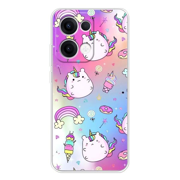 Чохол Unicorn на OPPO Reno13 – Веселка і Єдинорог