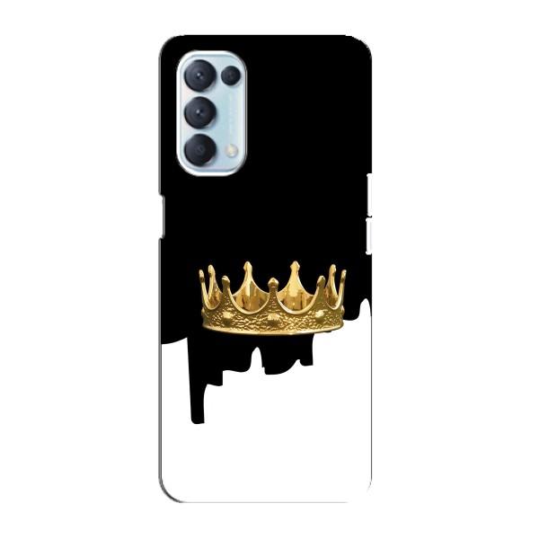 Чохол (Корона на чорному фоні) для Оппо Рено 5 4G – Золота корона