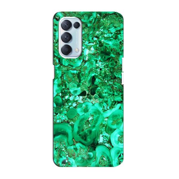 Мраморний чехол на Oppo Reno5 4G (VPrint) – Салатовий Мрамор