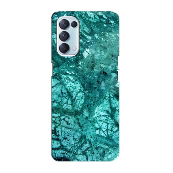 Мраморний чехол на Oppo Reno5 4G (VPrint) – Зелений мрамор