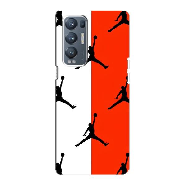 Чехлы для Oppo Reno5 Pro Plus 5G - с картинкой JORDAN (AlphaPrint) – Лого Джордан