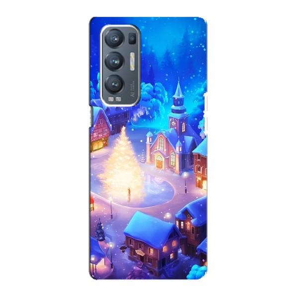Різдвяні Чохли для Oppo Reno5 Pro Plus 5G (VPrint) – Різдвяне місто
