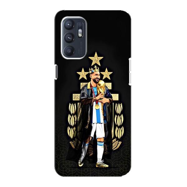 Чехлы для Oppo Reno6 4G (Leo чемпион) (AlphaPrint) – Месси Король